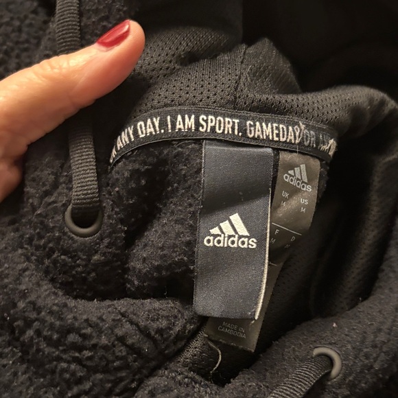 Adidas Black Sherpa Hoodie - Picture 4 of 5